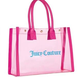 Juicy Couture Pink Transparent Tote Bag NWT